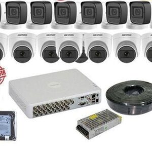 Hikvision 16 Super Quality HD 1080P Full HD 2MP Night Vision Activated CCTV Cameras Complete Security Surveillance System Kit