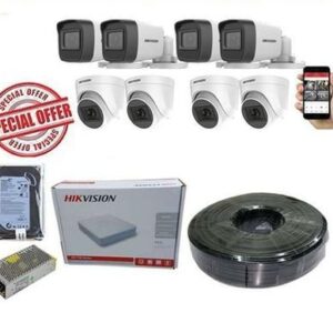 Hikvision 8 1080P Good Quality Full HD CCTV Cameras Complete Security System Kit With 1TB +100M RG59 Cable