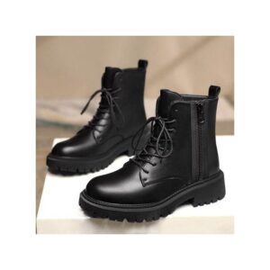 SXCHEN New Women's Shoes Real Soft Leather Martin Boots