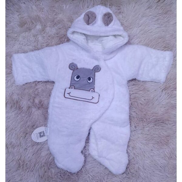 Fleece hooded sleepsuit