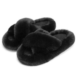 SXCHEN Women's Fluffy Slides Sandals