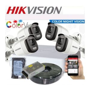 Hikvision Four 4 ColourVu 1080P 2MP Complete System Full Kit Package