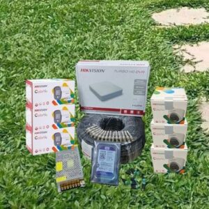 Hikvision 6 HD Super Quality 1080P Full HD 2MP 24/7 Full Time Colored Nighvision CCTV Cameras Complete System Kit-100M Rg59 Cable