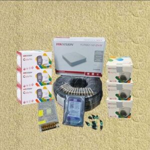 Hikvision 6 HD 1080P Full HD 2MP 24/7 Full Time Colored Night Vision CCTV Cameras Complete Security Surveillance System Kit
