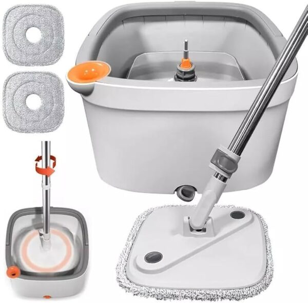 Hand-free 360degrees spin mop with bucket