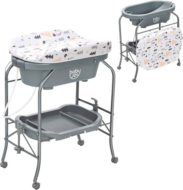 Foldable baby bath station