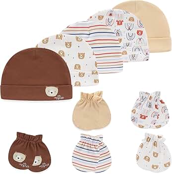 Caps & mittens 6pc set