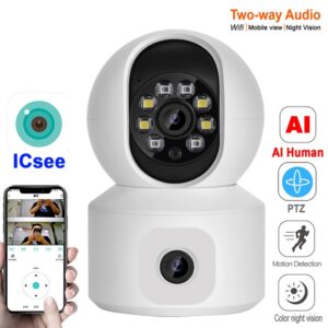 Tuya Security Camera with Dual Lens 4 MP Smart WiFi
