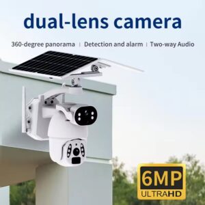 6MP Dual Lens Wireless 4G Solar Sim Card  Camera