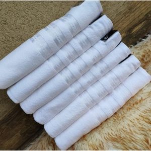 Luxury white pure cotton towels